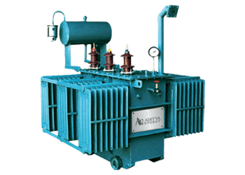 Distribution transformer manufactured by Aditya Energy.